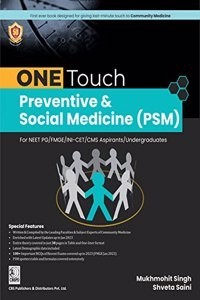 ONE TOUCH Preventive & Social Medicine (PSM) For NEET PG/ FMGE/INI-CET/CMS Aspirants / Undergraduates (PB- 2023) (Paperback) | Released: 09 Feb 2023