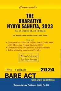 Commercial's The Bharatiya Nyaya Suraksha Sanhita, 2024 - New Criminal Law Edition Paperback - 1 January 2024 (Paperback) | Released: 29 Dec 2023